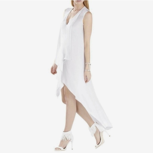 BCBGMaxAzria Asymmetrical White Dress - Picture 2 of 12